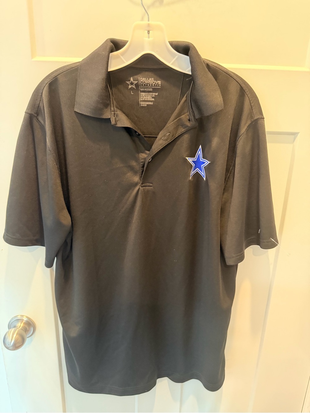Dallas Cowboys Authentic Black Performance Polo Shirt Men’s Large NFL Football